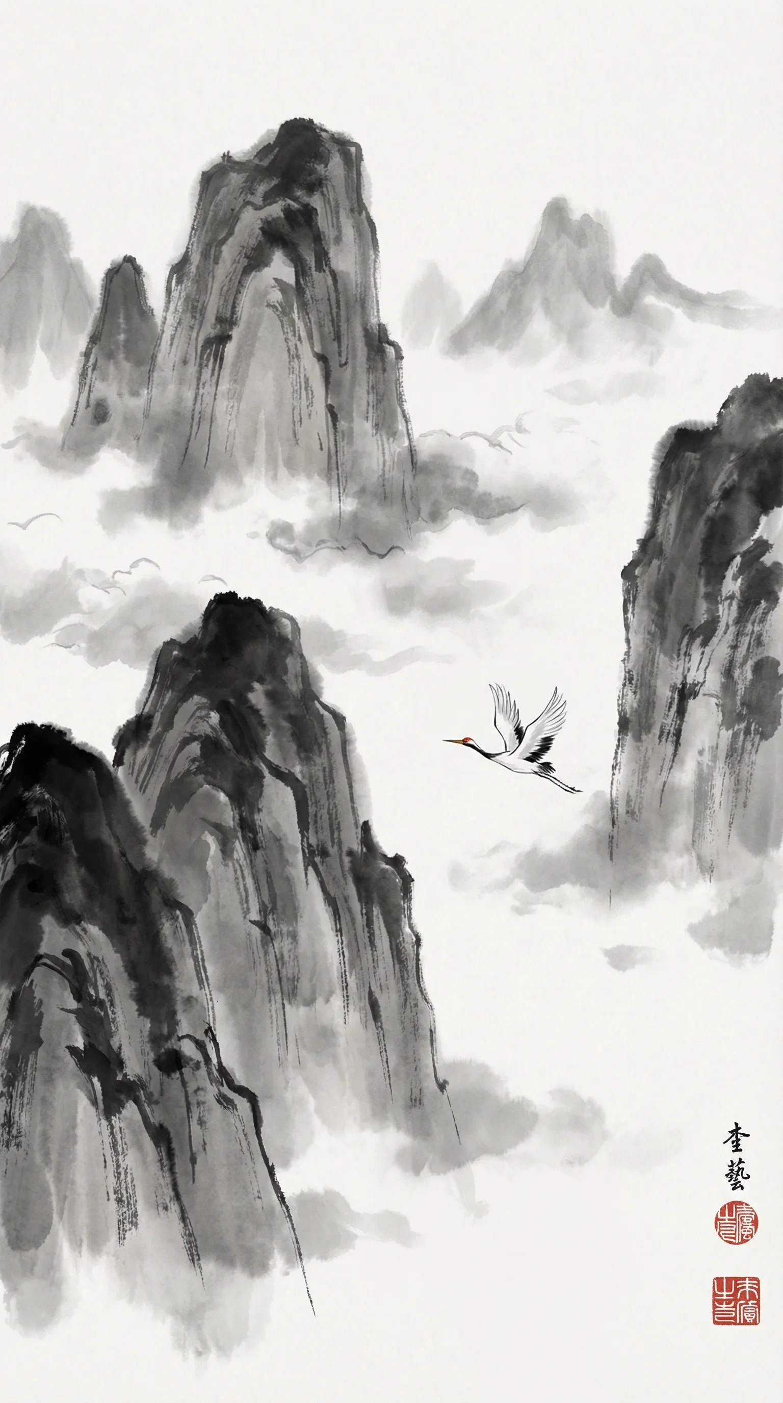 山水之间 - 独立水墨动画短片 - 中国传统水墨画风格山水